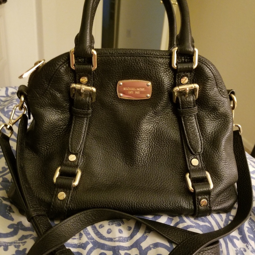 Black leather michael kors
